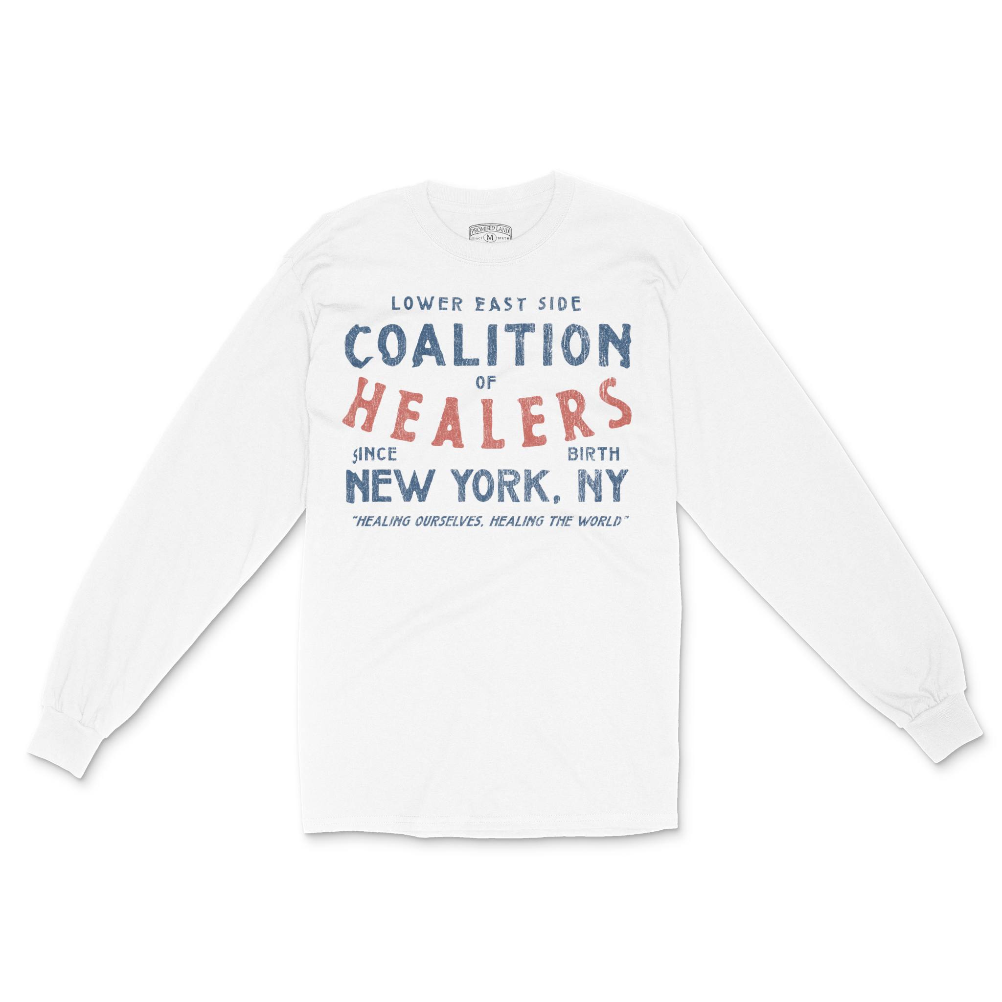 New York Longsleeve in White - front view