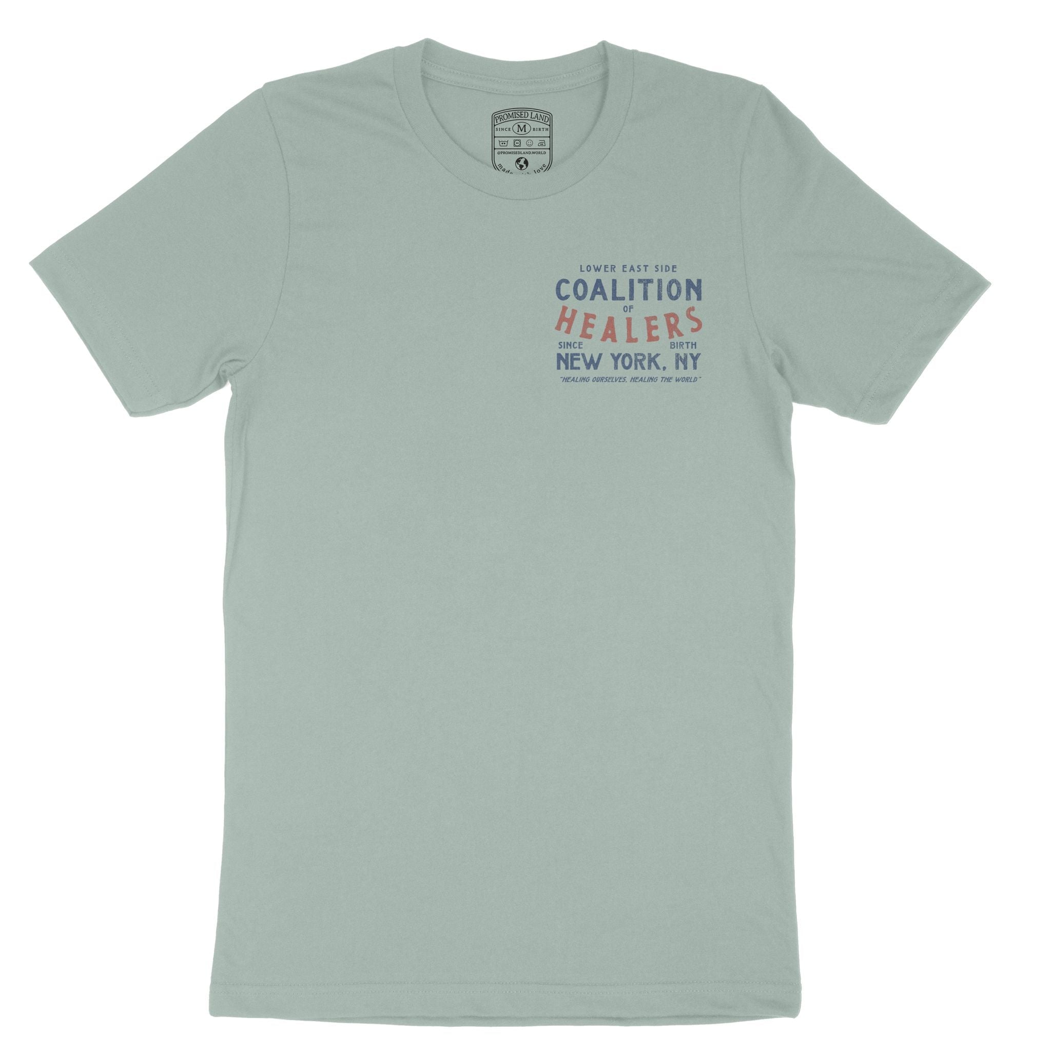 New York Healer S Club T-Shirt Dusty Blue front