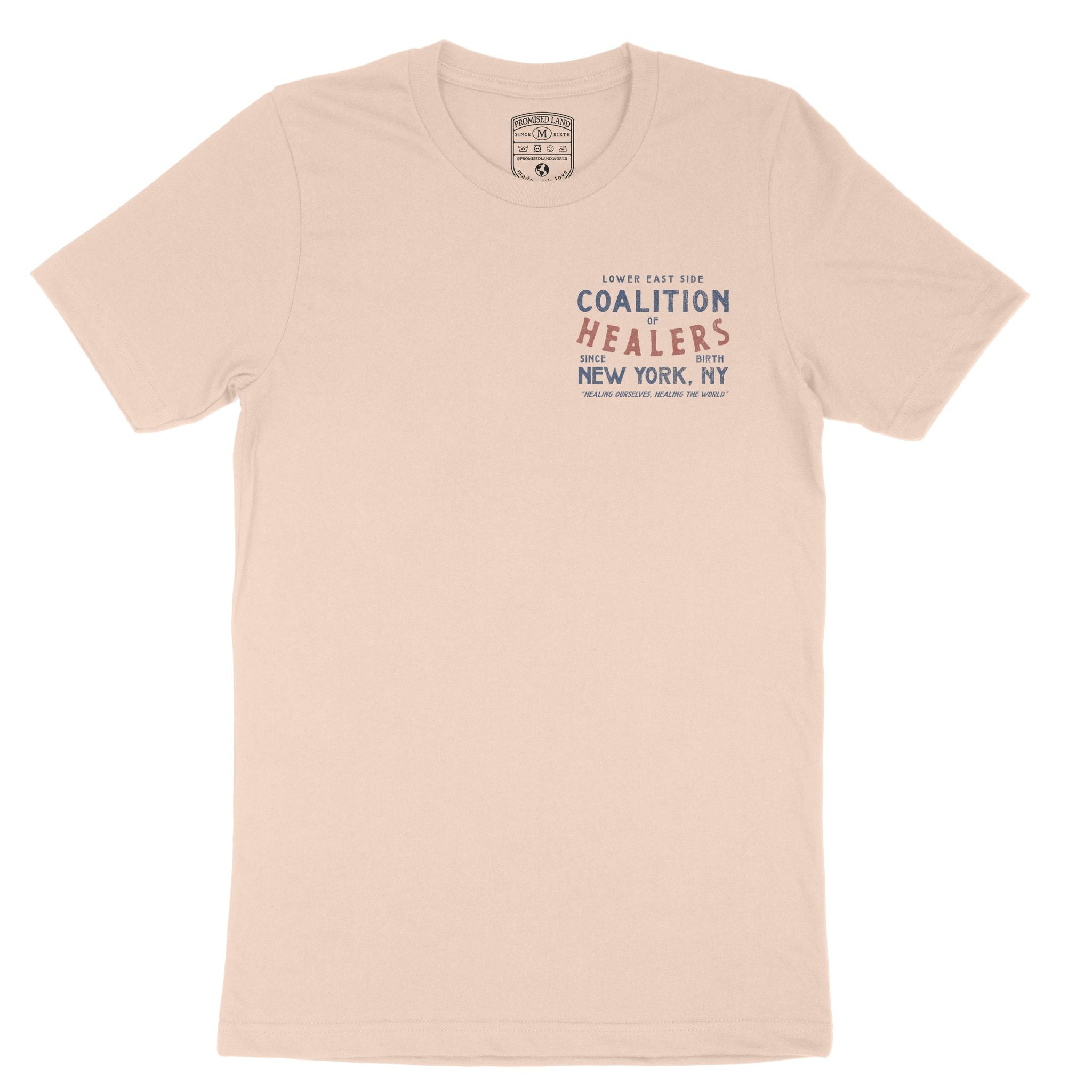 New York Healer S Club T-Shirt Peach front