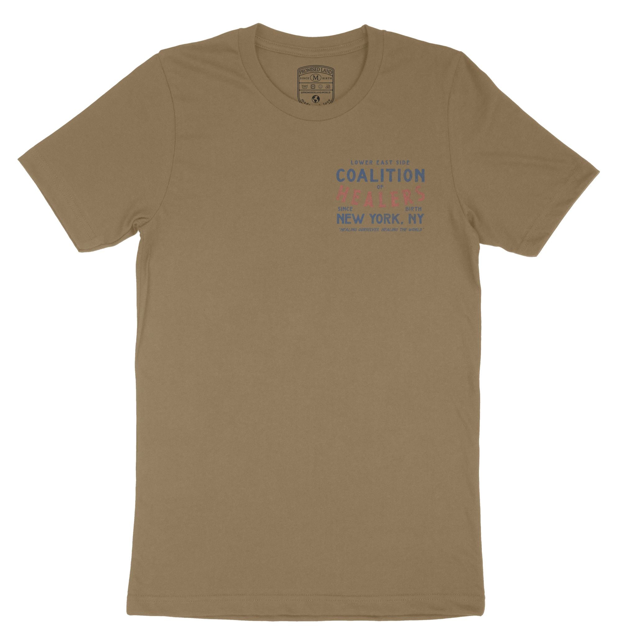 New York Healer S Club T-Shirt Pebble Brown front
