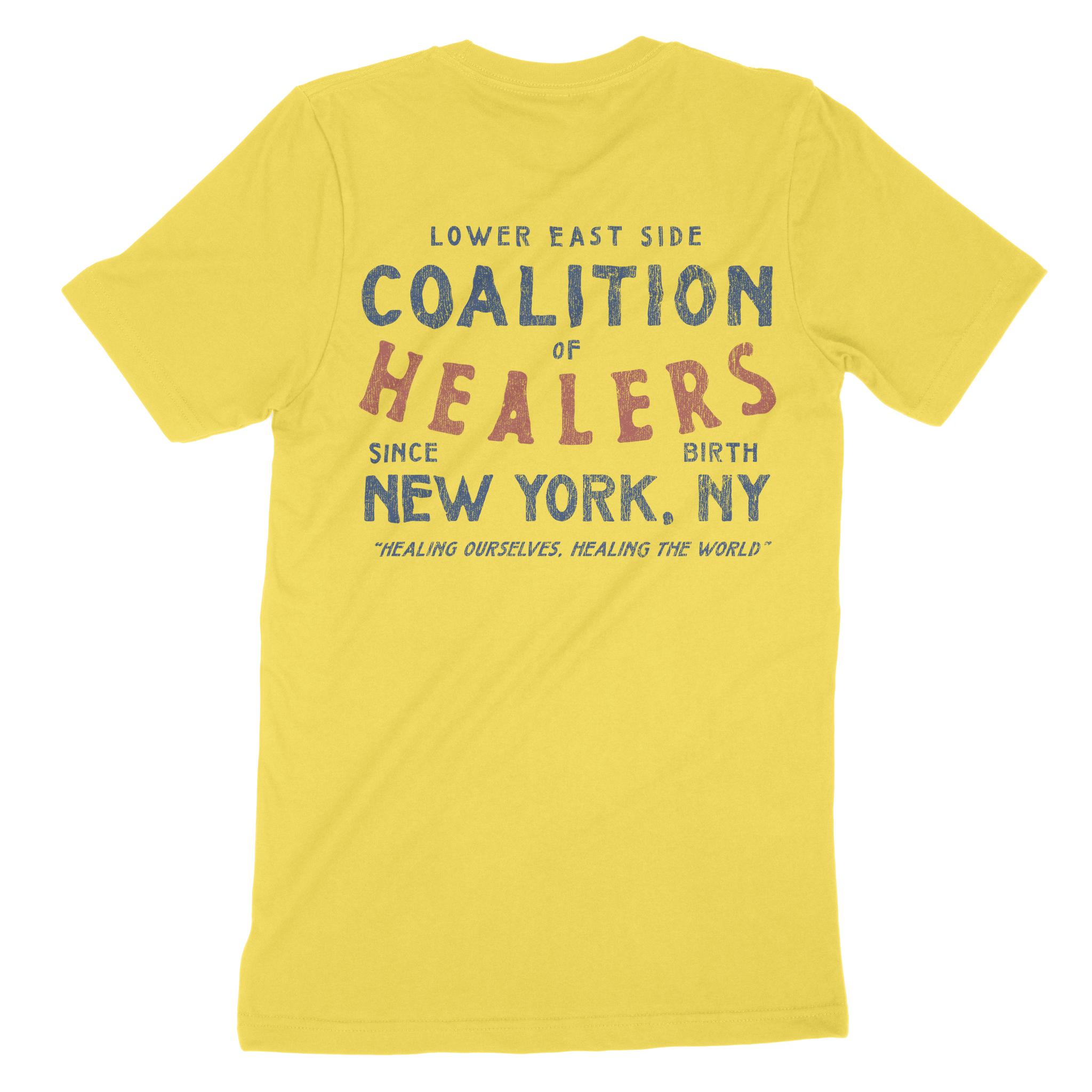 New York Healer S Club T-Shirt Yellow back