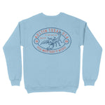 Austin Crewneck in Light Blue - back view
