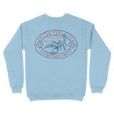 Austin Crewneck in Light Blue - back view