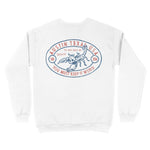 Austin Crewneck in White - back view