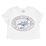 Denver Scorpions Rule Cropped Tee White front