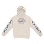 Denver Scorpions Rule Hoodie in Natural - front view with sleeves