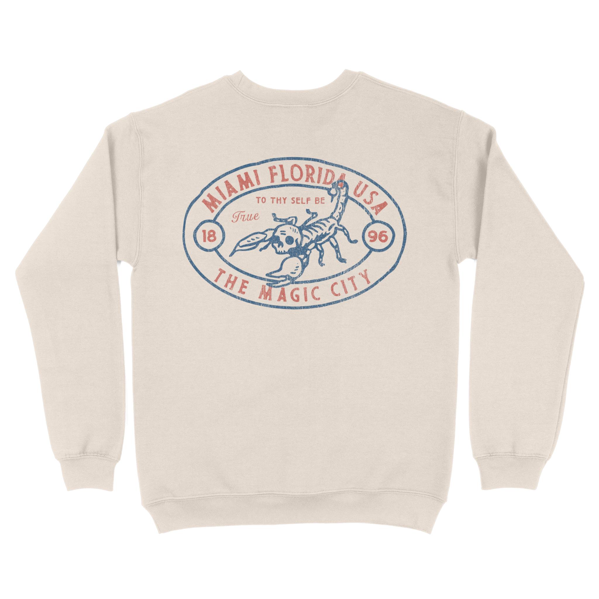 Miami Crewneck in Natural - back view
