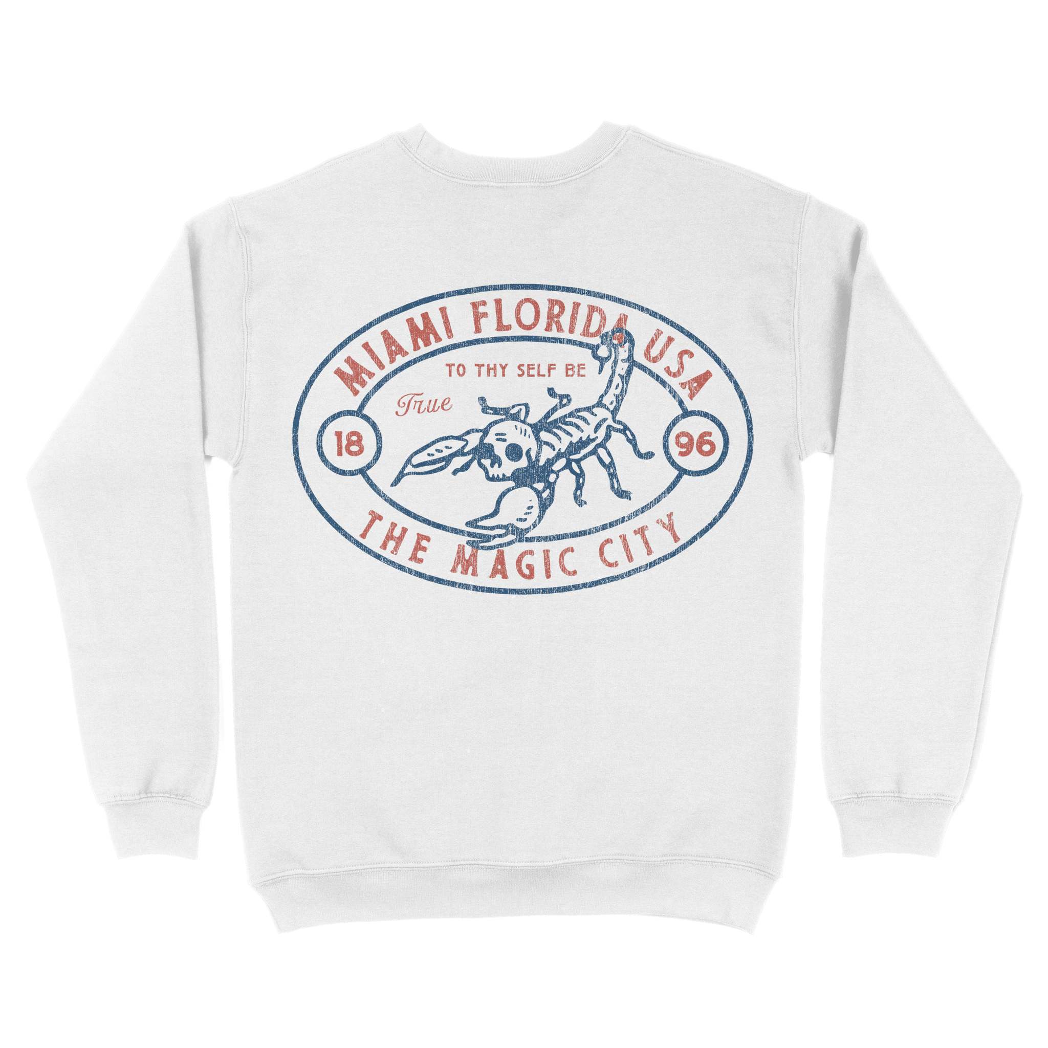 Miami Scorpions Rule Crewneck White back