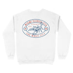 Miami Crewneck in White - back view