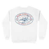 Miami Crewneck in White - back view