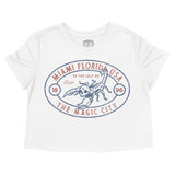Miami Scorpions Rule Cropped Tee White front