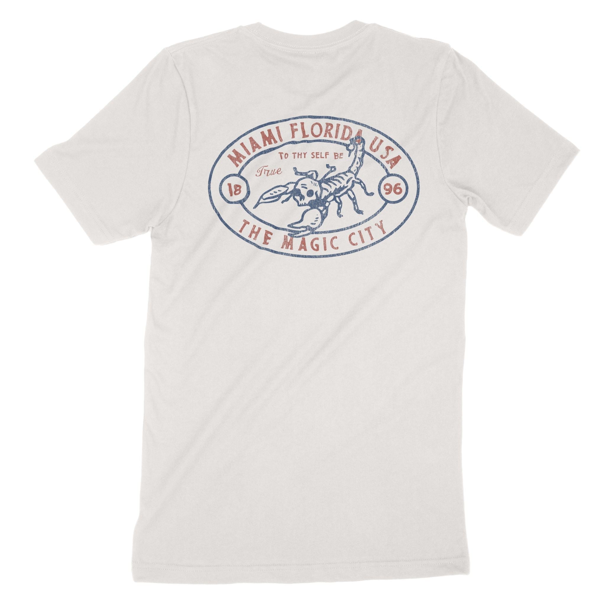 Miami Scorpions Rule T-Shirt Vintage White back