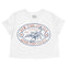 New York Scorpions Rule Cropped Tee in White - front view