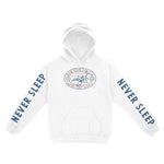 New York Scorpions Rule Hoodie in White - front view with sleeves