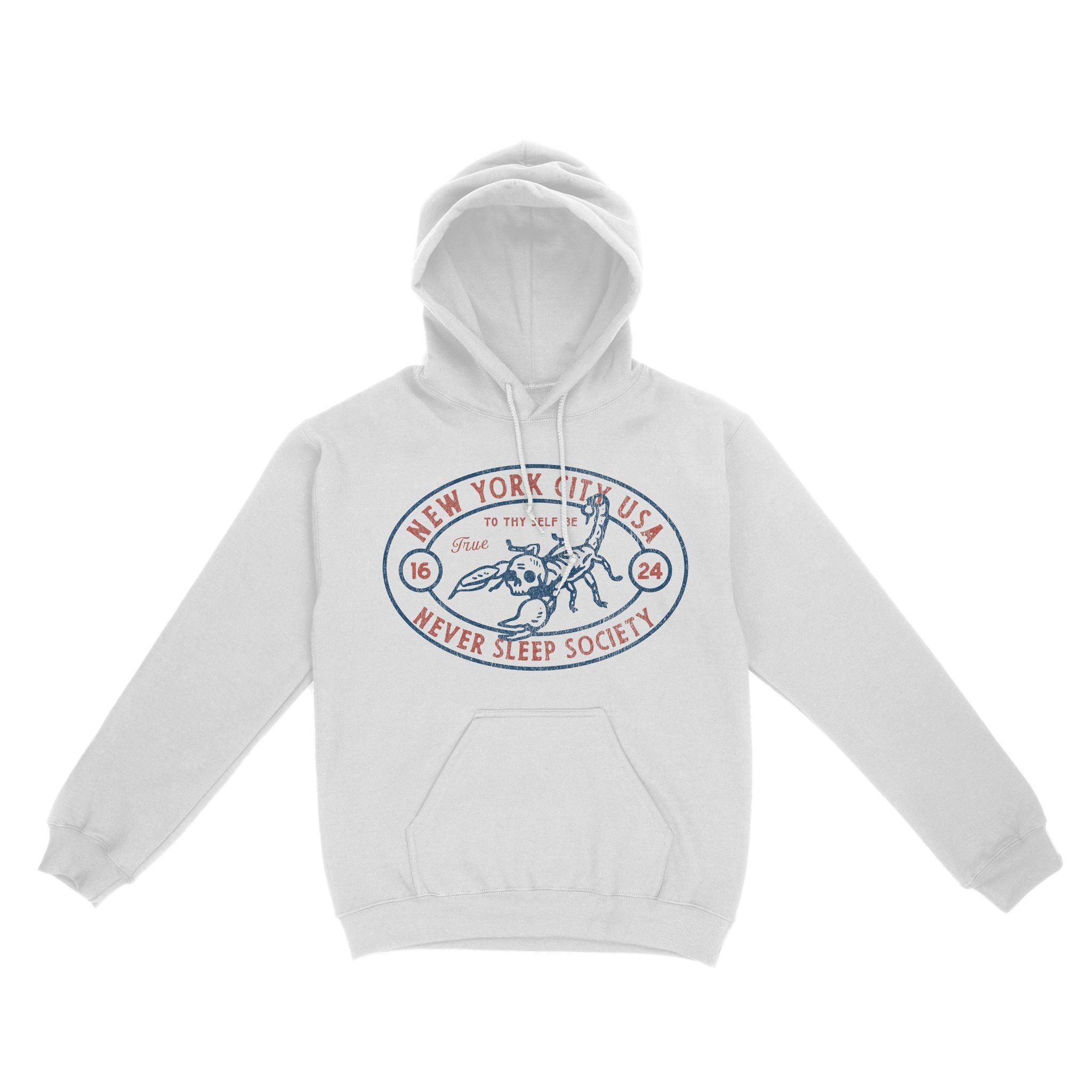 New York Scorpions Rule Hoodie White front