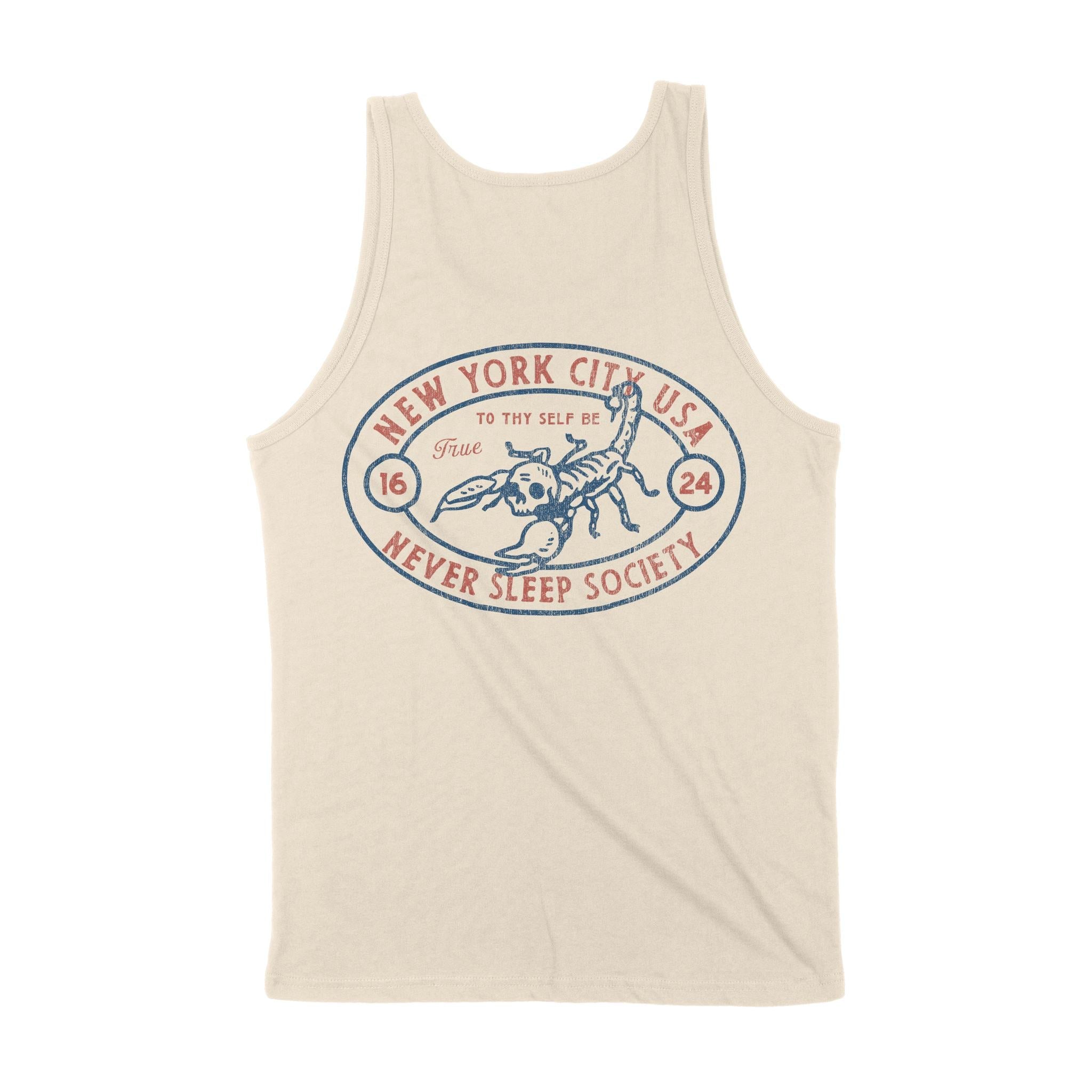 New York Scorpions Rule Tank Top Natural back
