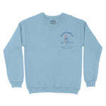 Austin Flower Mom Crewneck Light Blue front