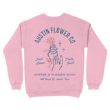 Austin Flower Mom Crewneck Light Pink back