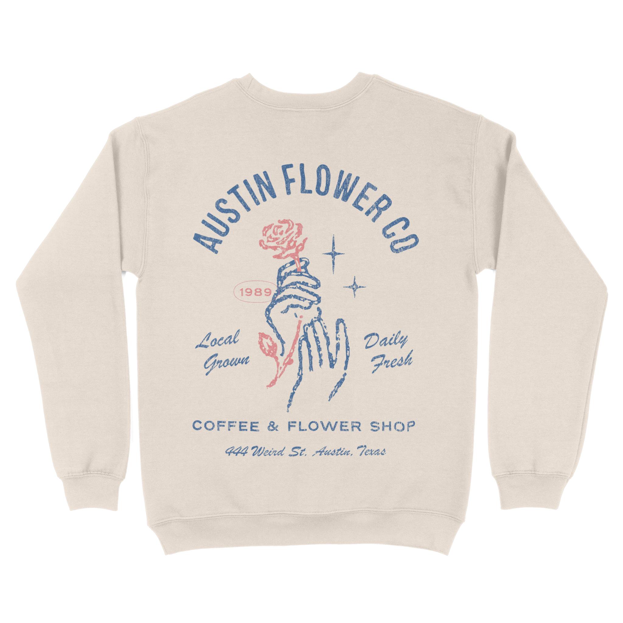 Austin Crewneck in Natural - back view