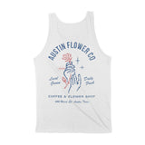 Austin Flower Mom Tank Top White back