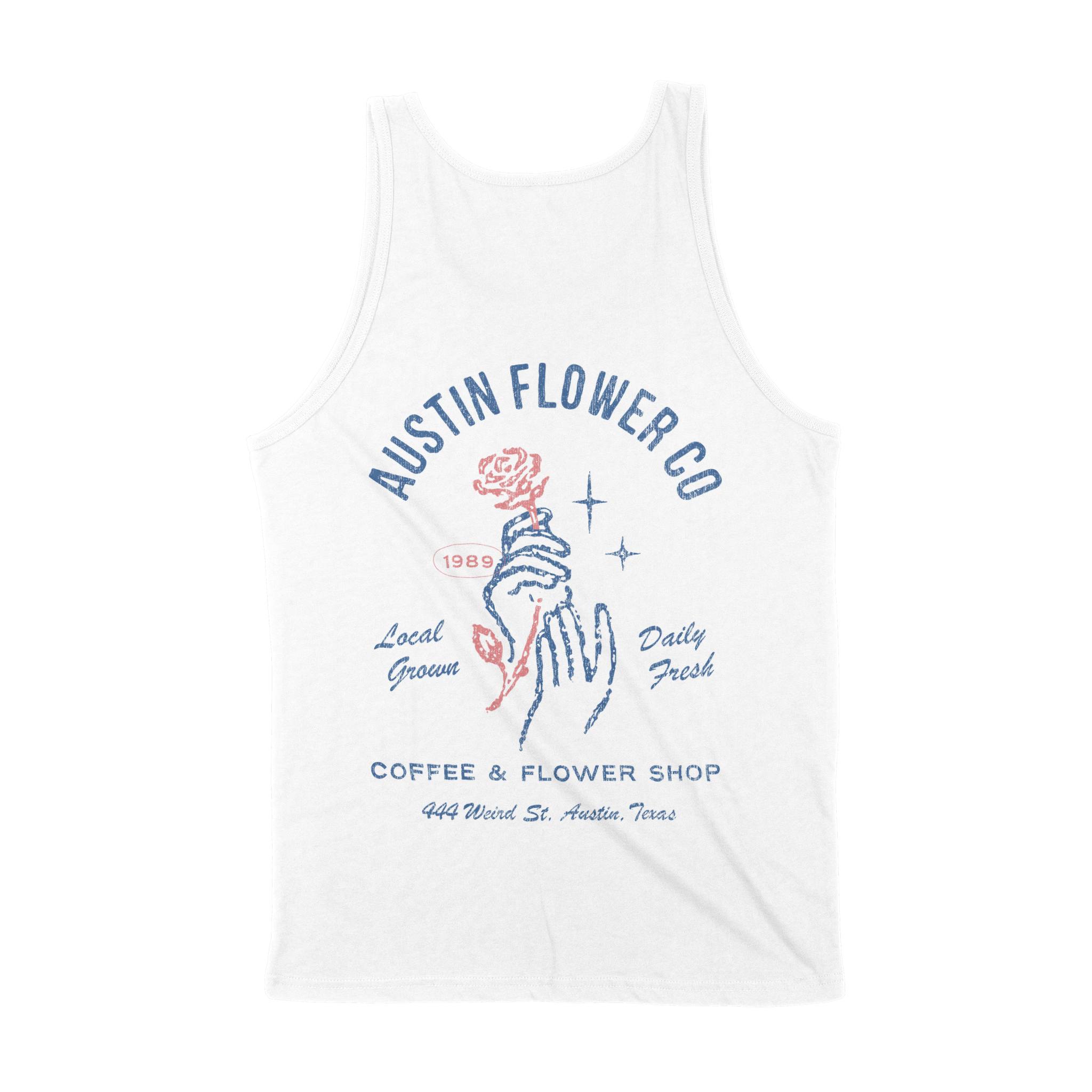 Austin Tank Top in White - back view