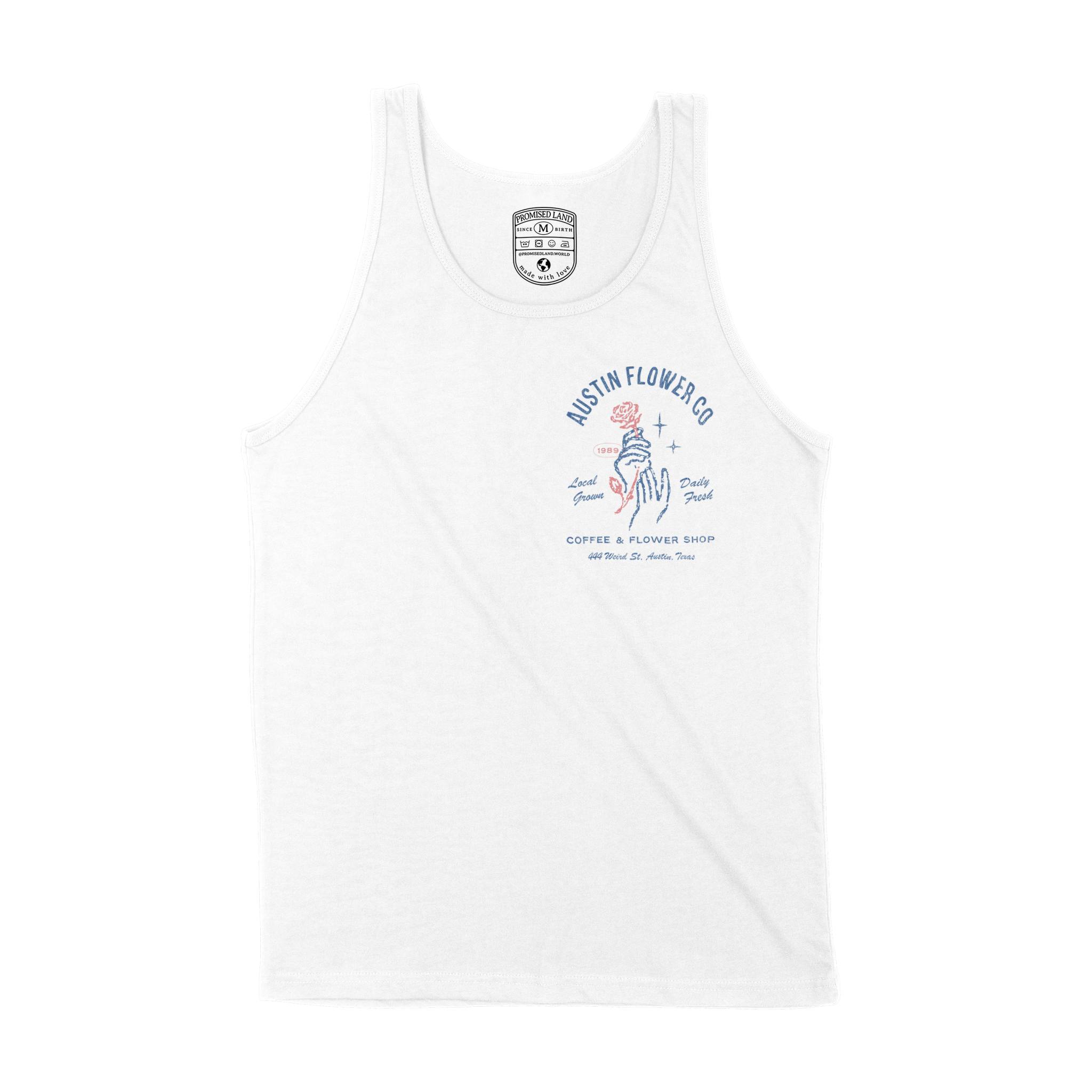 Austin Tank Top in White - front view