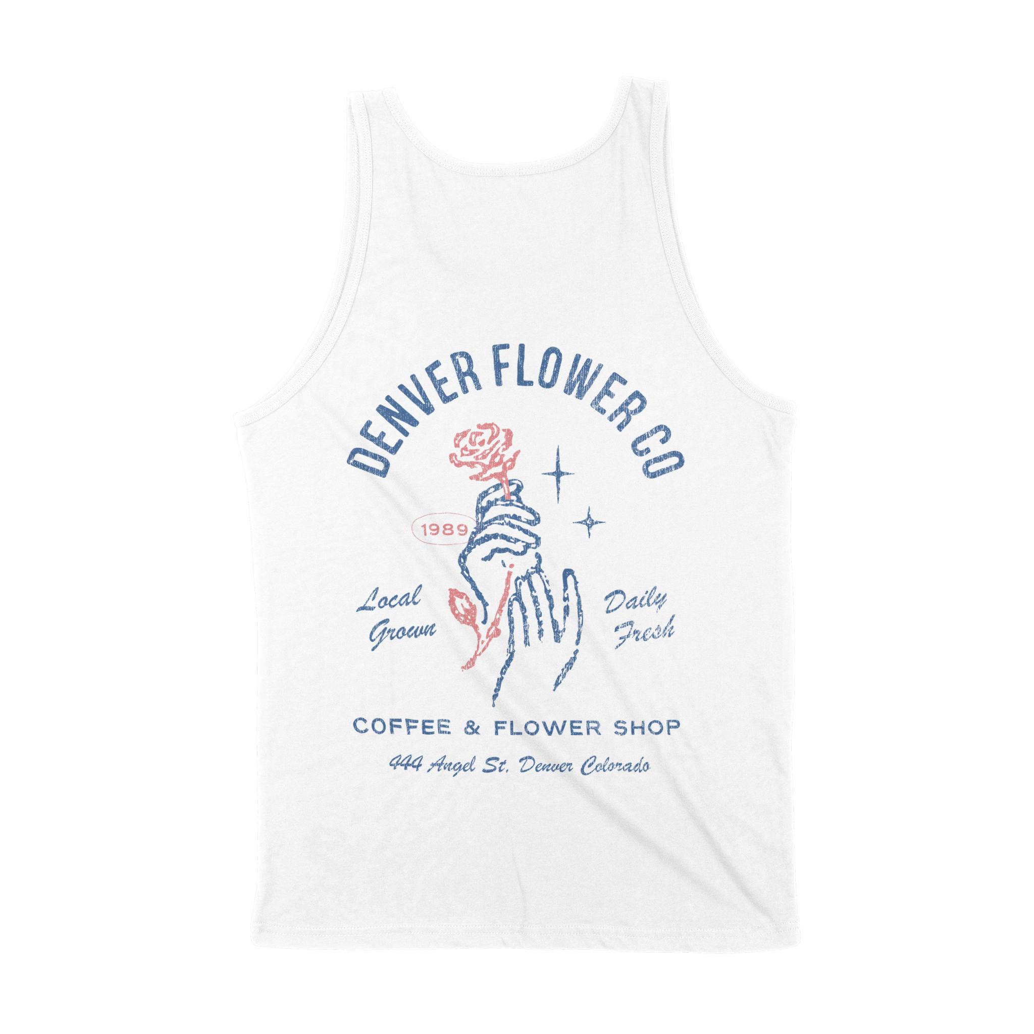 Denver Tank Top in White - back view