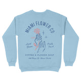 Miami Crewneck in Light Blue - back view