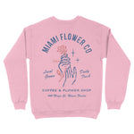 Miami Flower Mom Crewneck Light Pink back