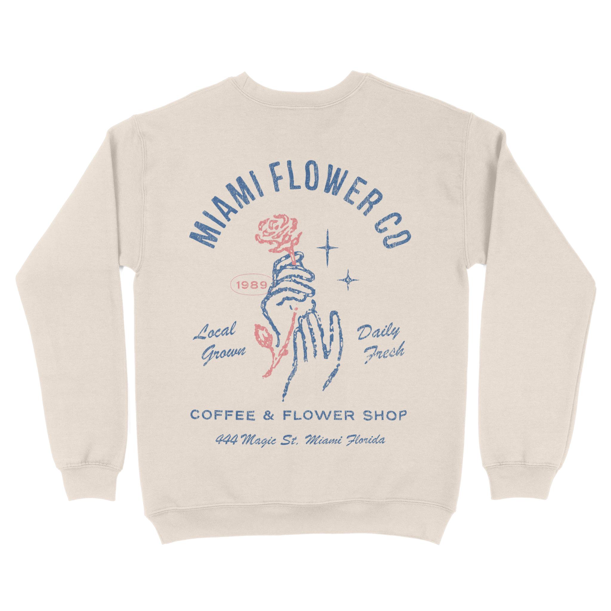 Miami Crewneck in Natural - back view