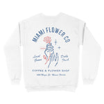 Miami Crewneck in White - back view