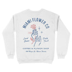 Miami Flower Mom Crewneck White back