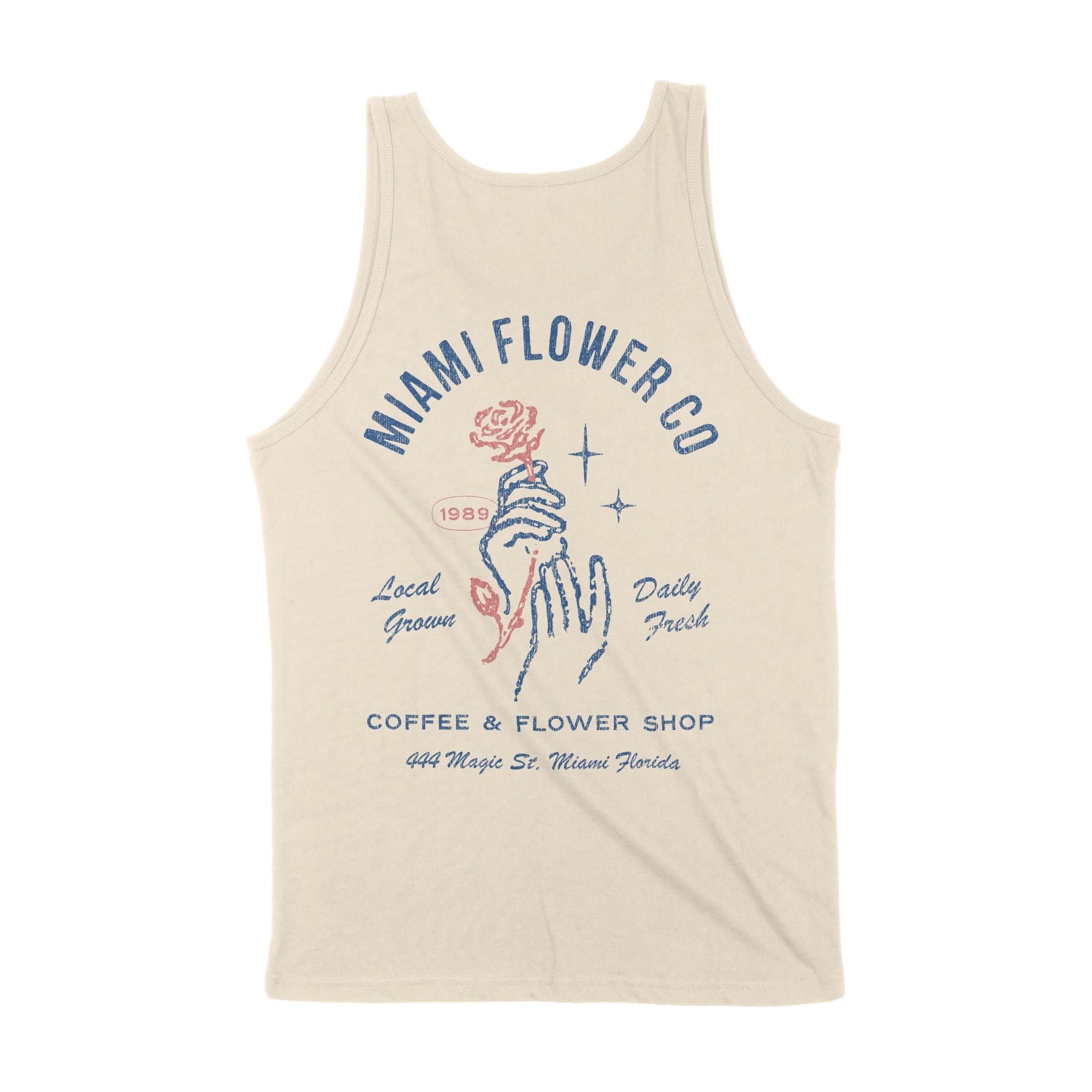 Miami Flower Mom Tank Top Natural back