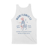 Miami Flower Mom Tank Top White back