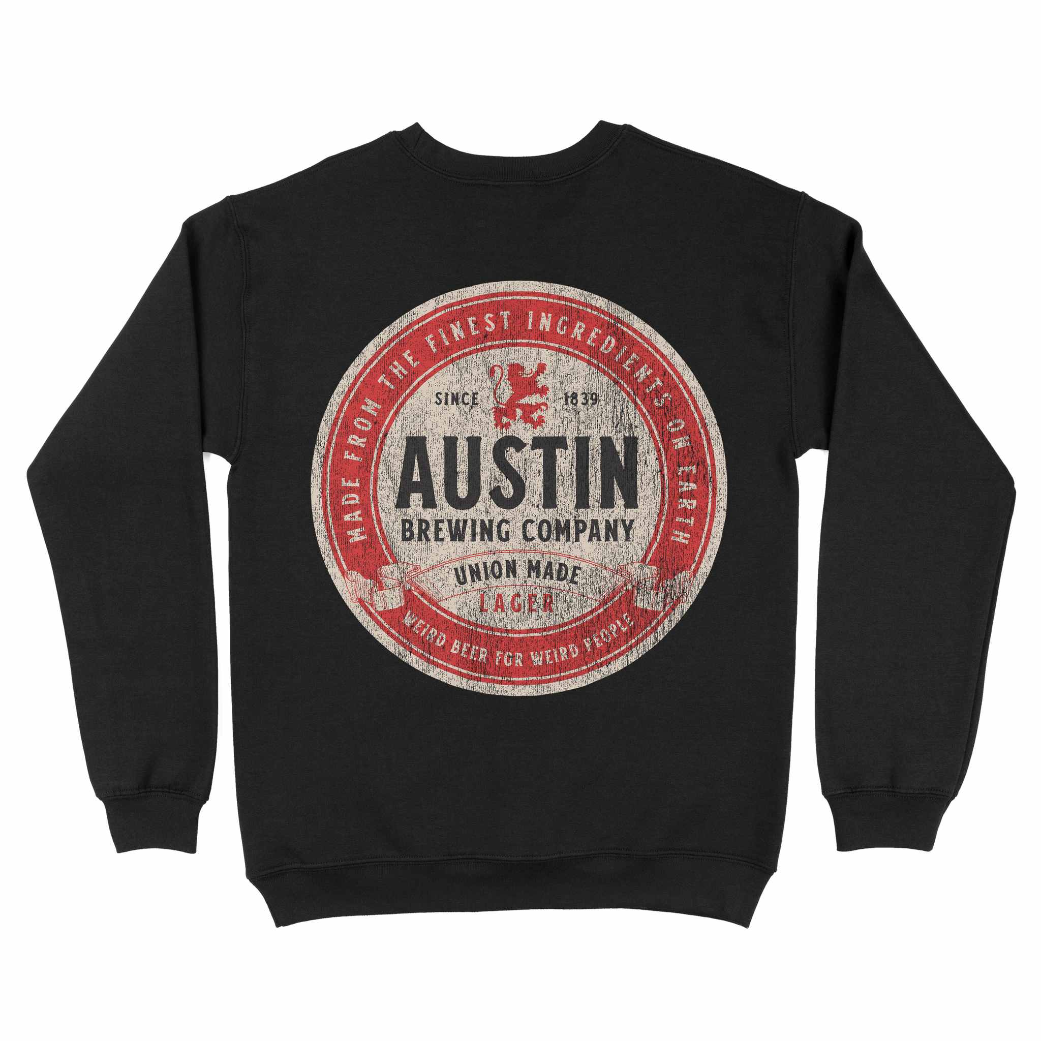 Austin Lager Crewneck Black back