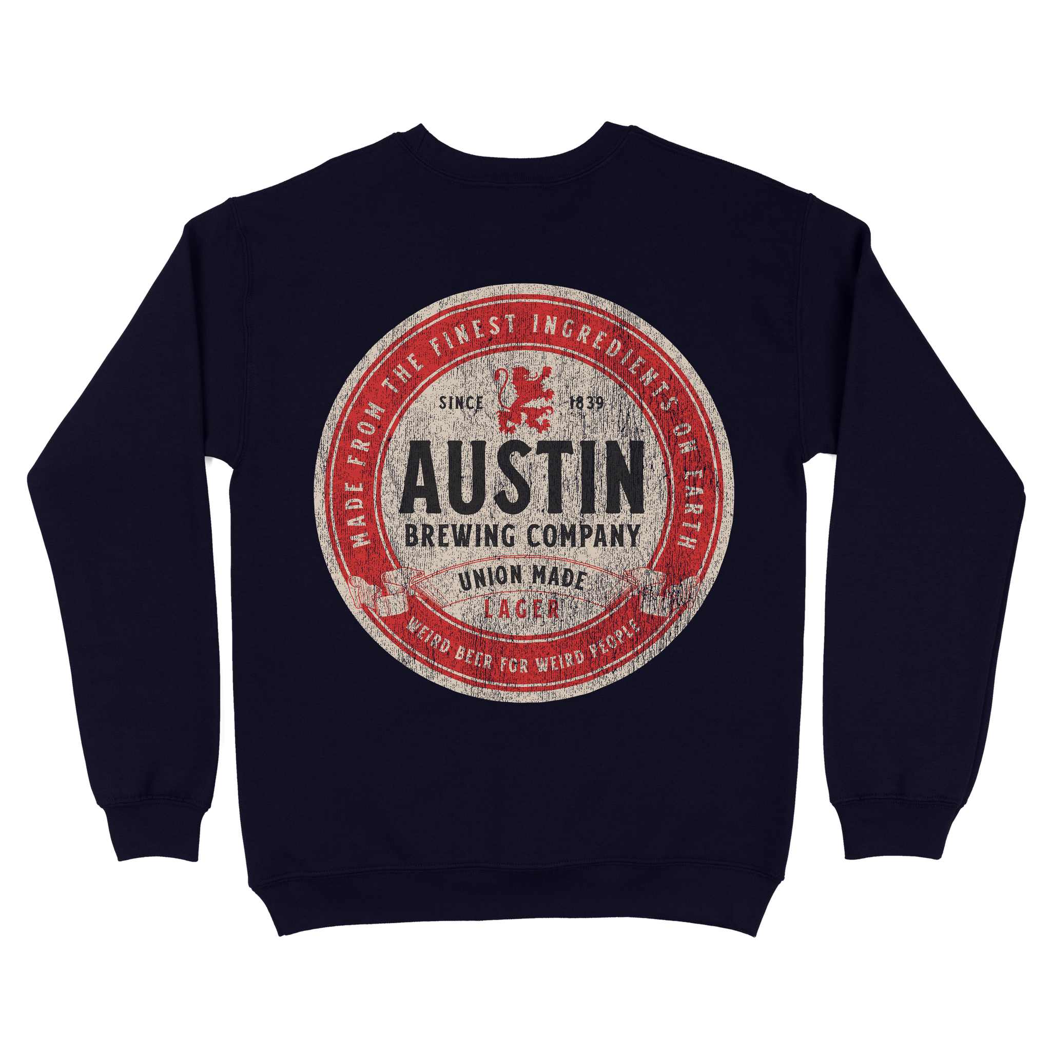 Austin Lager Crewneck Navy back