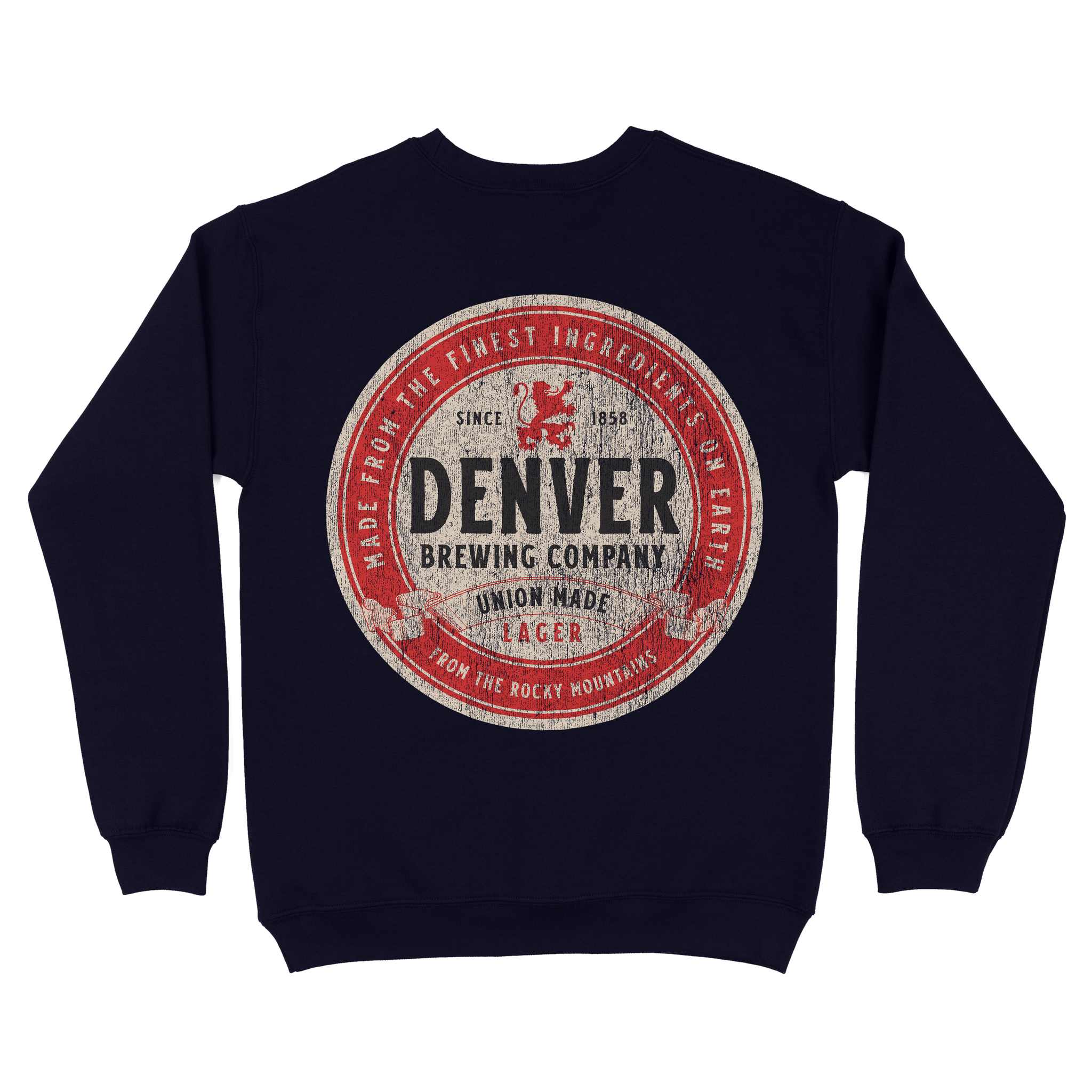Denver Lager Crewneck Navy back