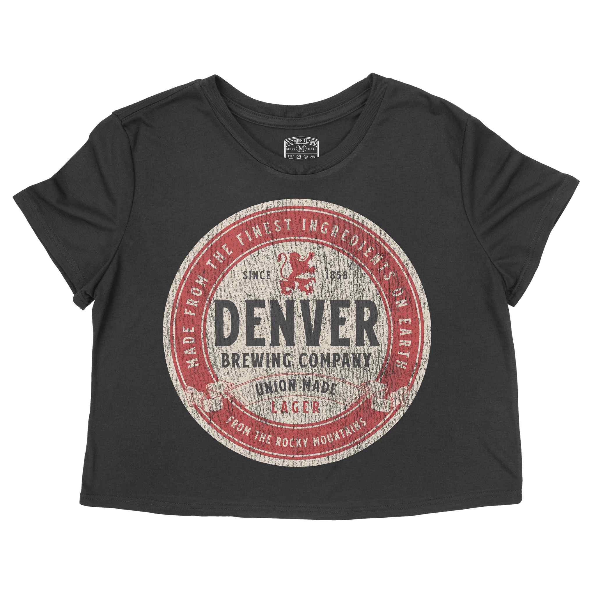 Denver Lager Cropped Tee Black front