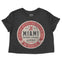 Miami Lager Cropped Tee in Black - front view