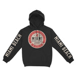 Miami Hoodie in Black - front-sleeves view