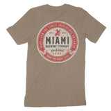 Miami Lager T-Shirt Vintage Brown back