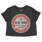 New York Lager Cropped Tee Black front