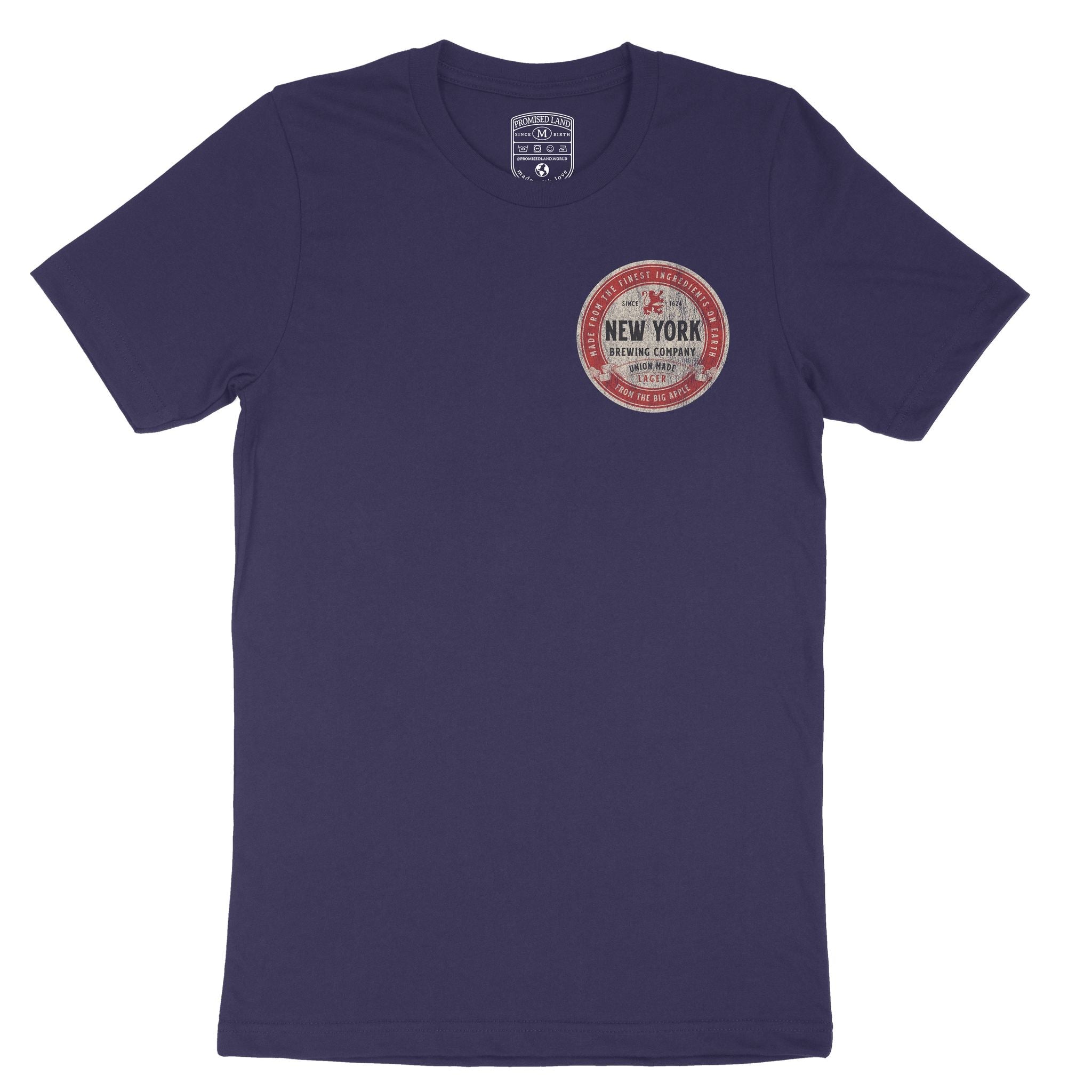 New York Lager T-Shirt Navy front