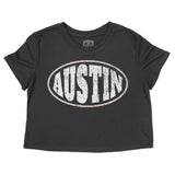 Austin Streetwear Cropped Tee Black front