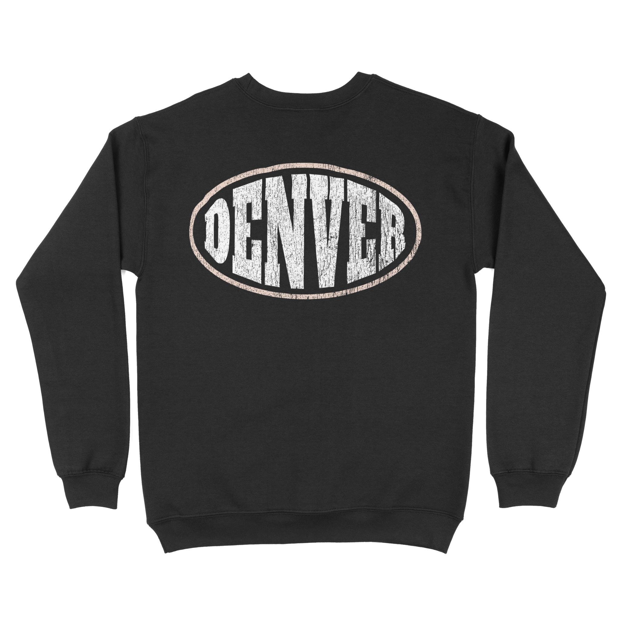 Denver Crewneck in Black - back view