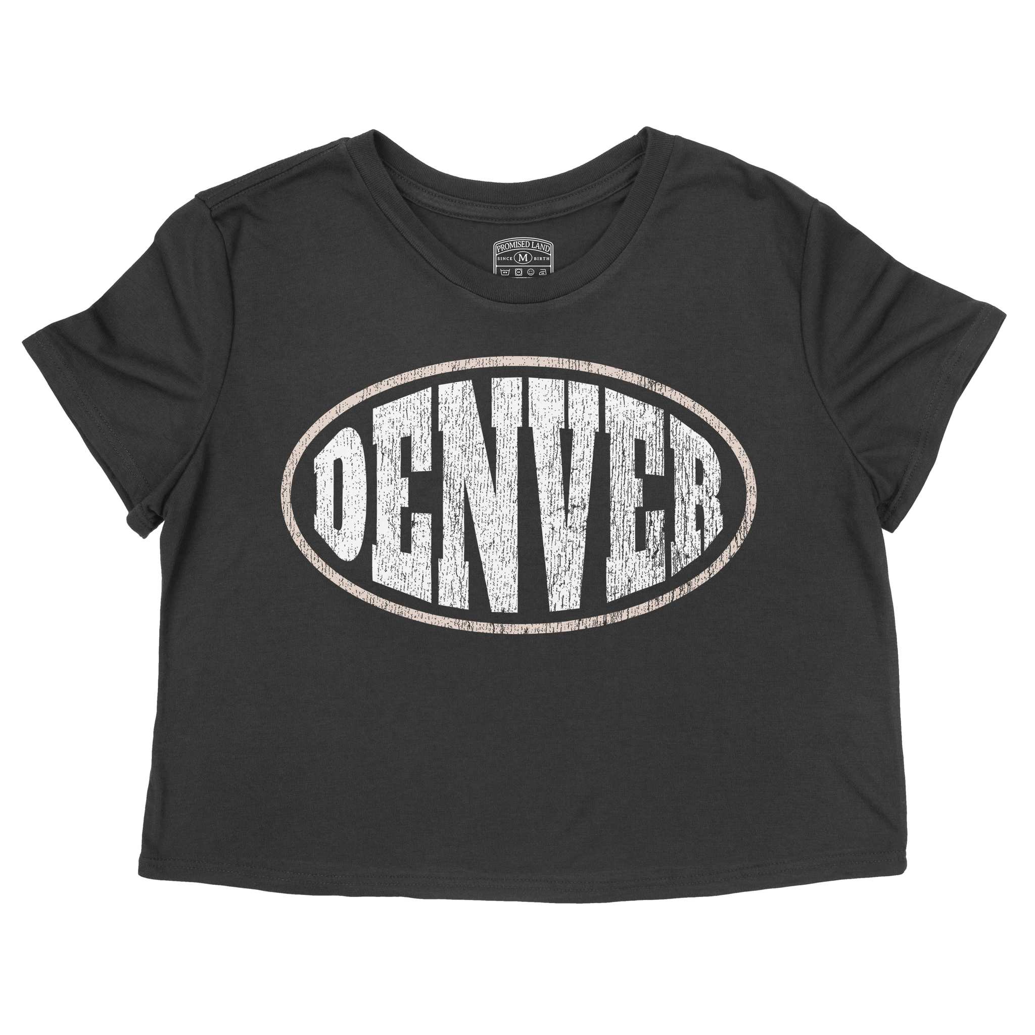 Denver Streetwear Cropped Tee Black front