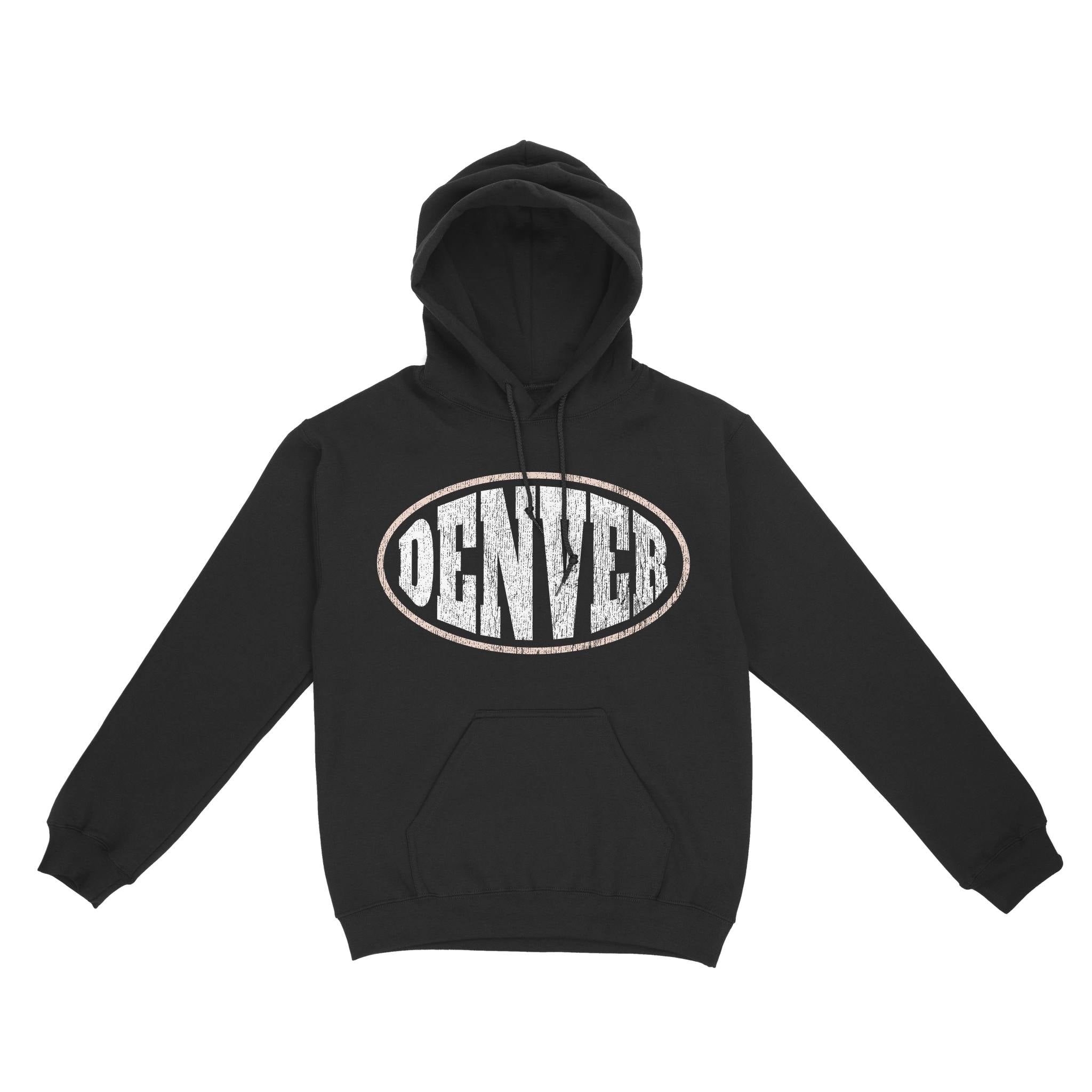 Denver Hoodie in Black - front view