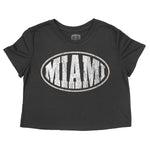 Miami Streetwear Cropped Tee Black front