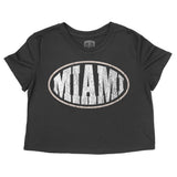 Miami Streetwear Cropped Tee Black front