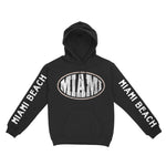 Miami Hoodie in Black - front-sleeves view